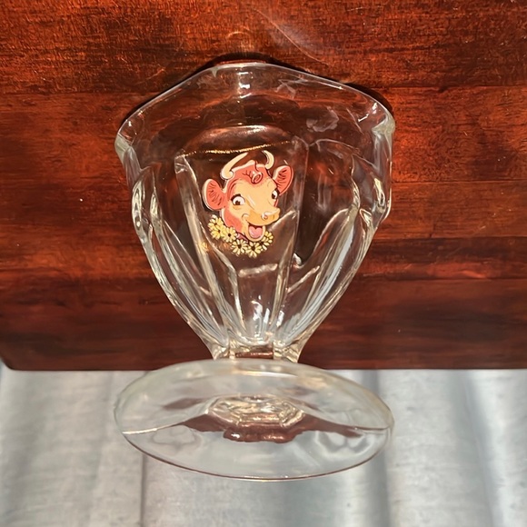 Vintage Borden Elsie the Cow Ice Cream Sundae Dishes Set of Four (4) - Picture 3 of 8